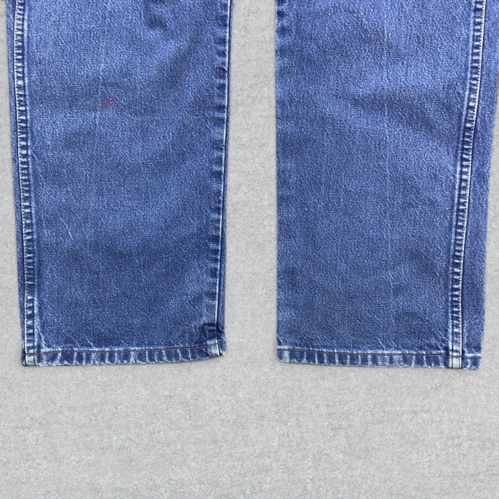 VINTAGE Wrangler Jeans Mens 40x29‎ Blue Denim Distressed Cowboy Cut Made In USA - Picture 6 of 12